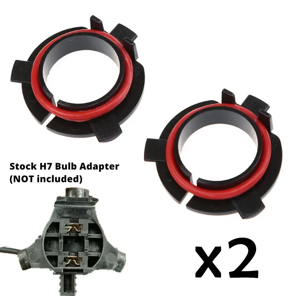 Socket Headlight Bulb Adapter 2pcs Accessory Aftermarket Black For Kia H7 LED Parts Replacement Replaces Retainer Base NEW