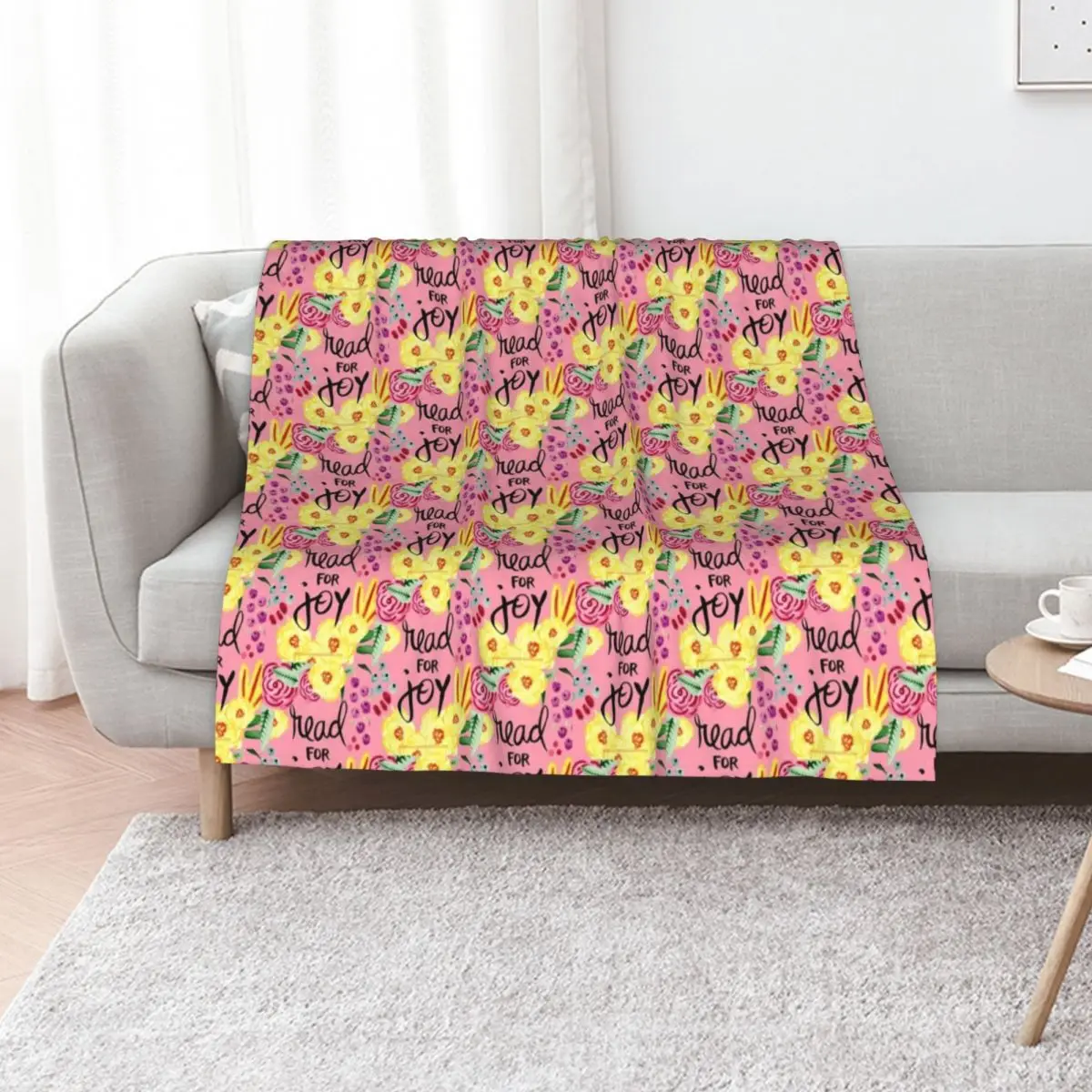 READ FOR JOY Throw Blanket Sleeping Bag wednesday Comforter funny gift Hairy Loose Blankets