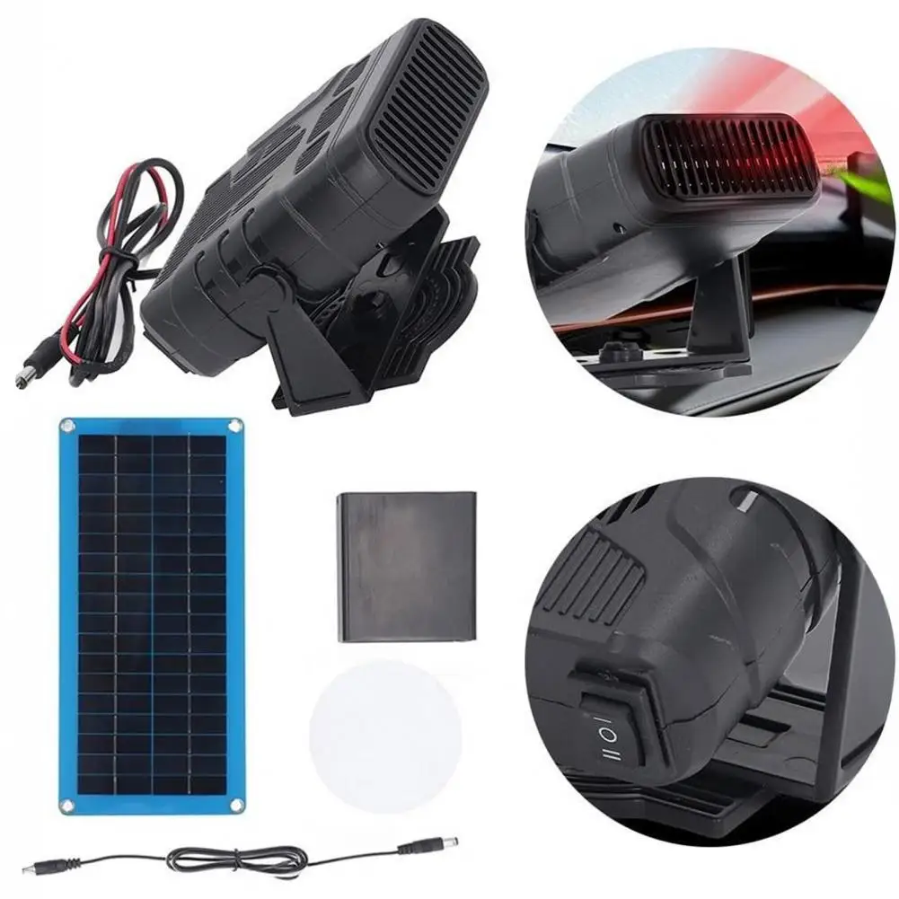 Home Solar Heating System Solar Powered Heater for Chicken Greenhouse Pet House 30w Portable Winter Warm Wind Gear for Shelter