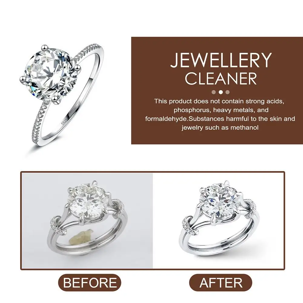 آلة تنظيف المجوهرات من الفضة الإسترليني ، حل نظيف ، تركيز ، قوة لطيفة لليهودي الذهبي ، J9L6 ، 100 مللي