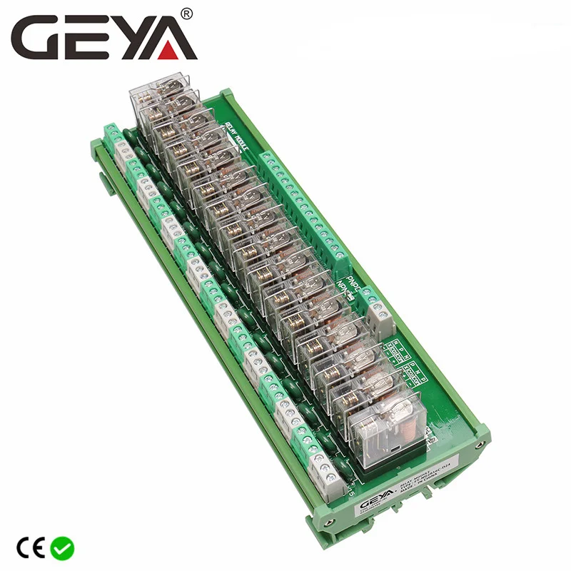 GEYA NG2R 16 Channel Relay Board 1NO 1NC Din Rail Relay Module OM Relay Plug