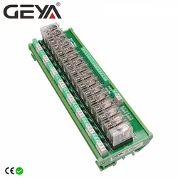 GEYA NG2R 16 Channel Relay Board 1NO 1NC Din Rail Relay Module OM Relay Plug