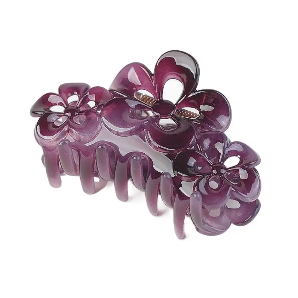 Sweet Flower Hair Clip Fashion Resin Hair Claw Hair Accessories Shark Clip Women Wash Up Accessories