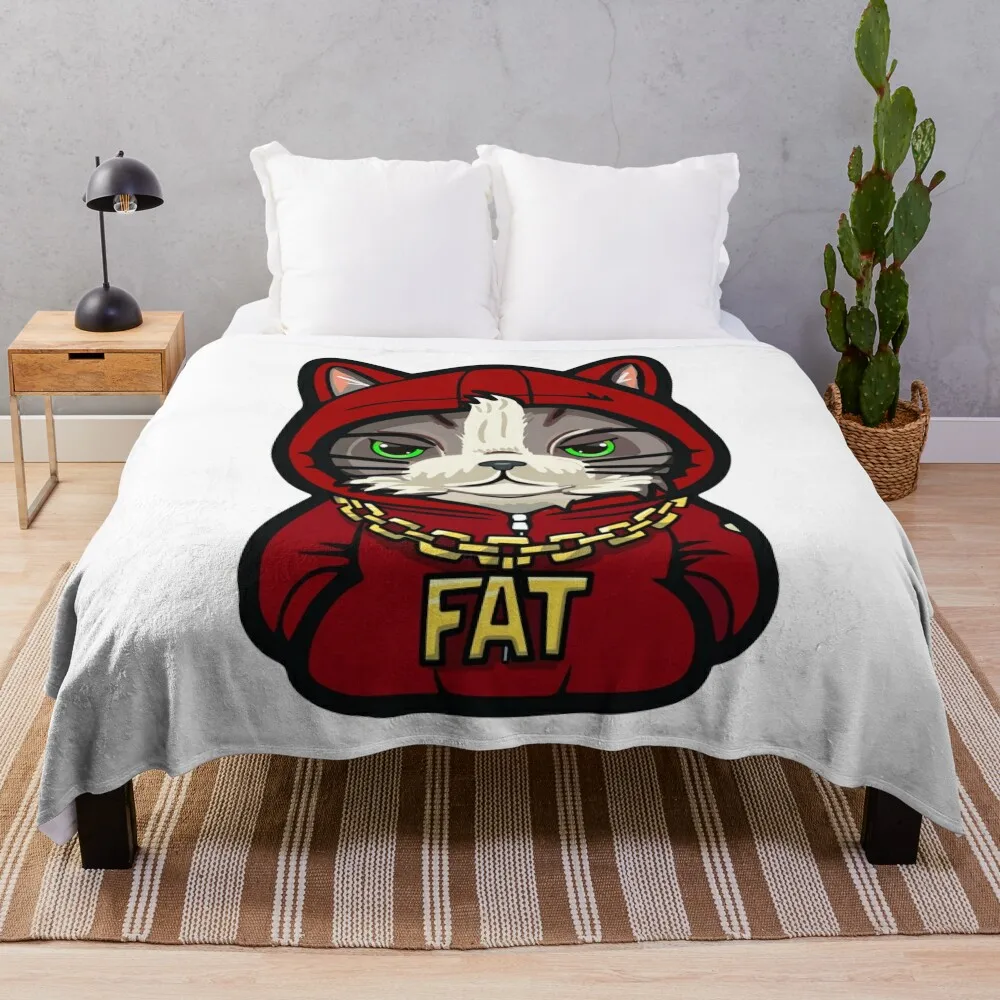 Norwegian Forest cat cartoon Fat - Street Cats Throw Blanket for winter Picnic For Sofa Thin Blankets