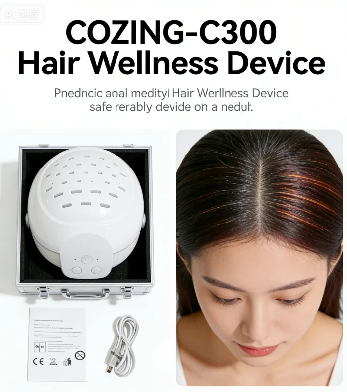 

COZING-C300 Наголовный аппарат для стимуляции роста волос – удобен в использовании во время чтения, работы или отдыха дома