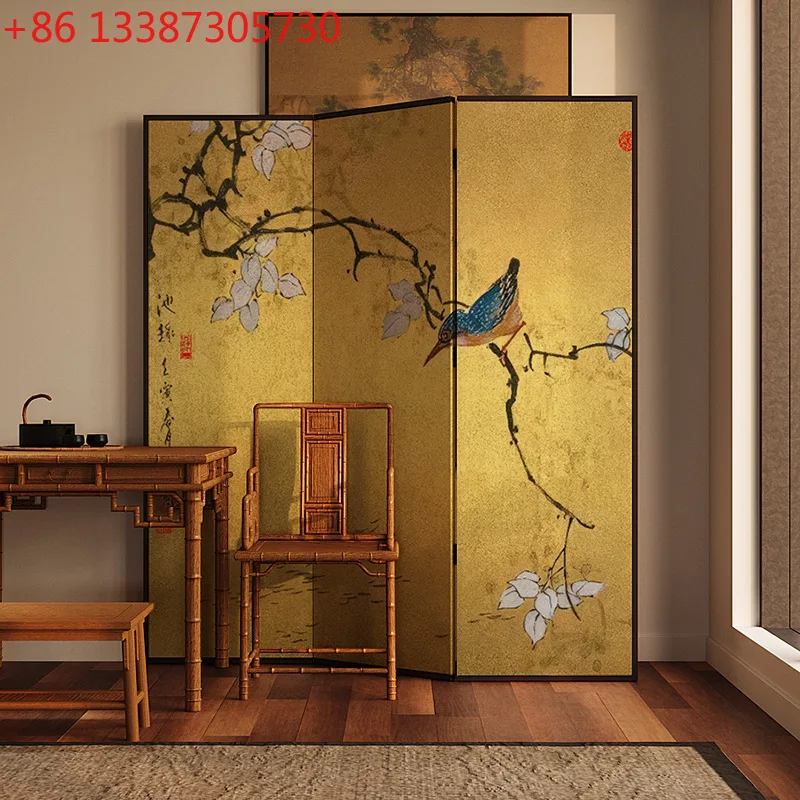 

Oriental aesthetics, neoclassical screen, partition living room, folding mobile entrance folding screen