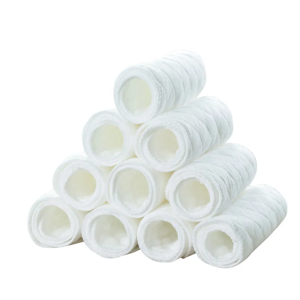 

10 шт. многоразовых хлопковых подгузников из 3-слойной ткани, моющиеся, водонепроницаемые, для новорожденных и малышей, защитные тканевые подгузники для кроватки