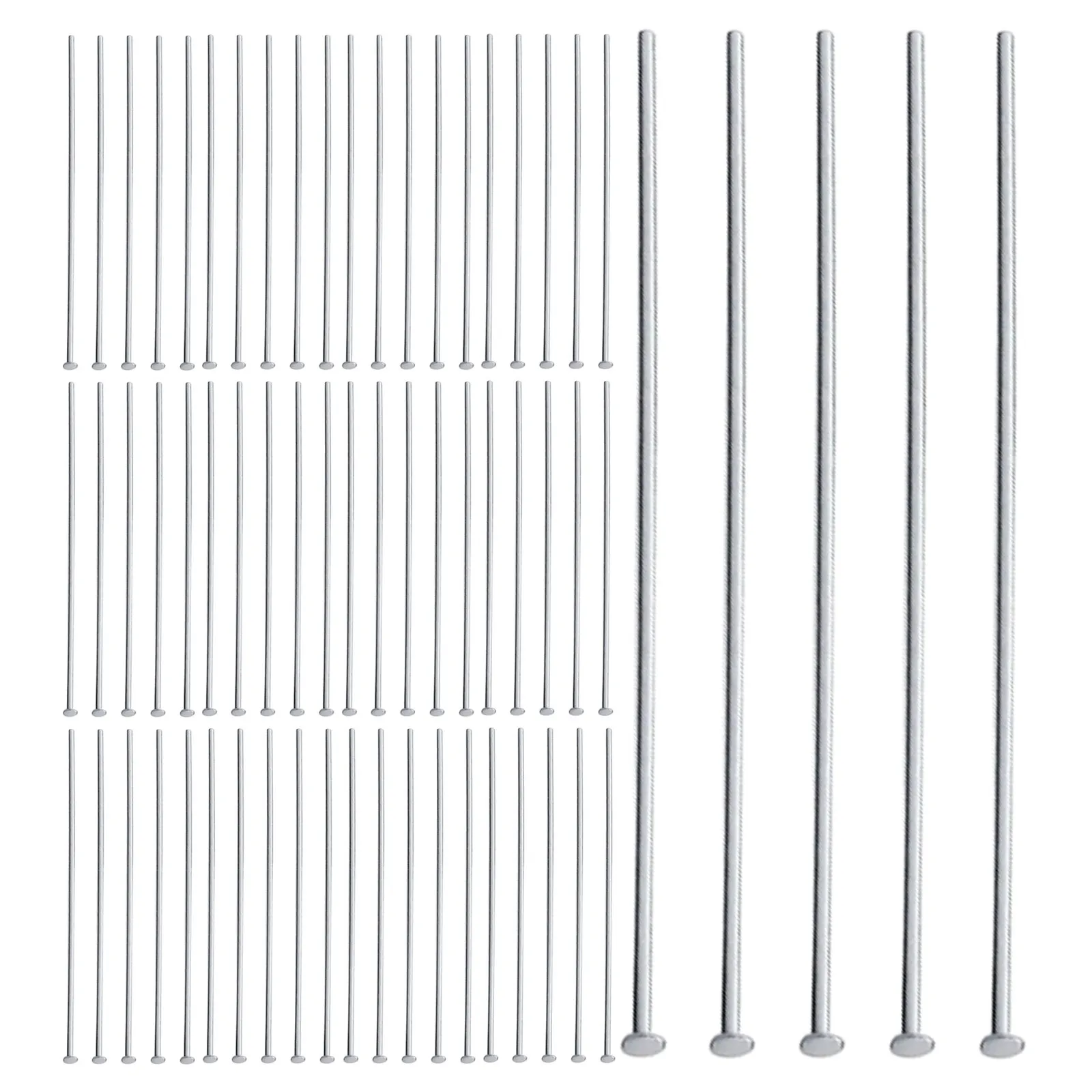 

Stainless Steel Flat Head Pins for Jewelry Making Beading DIY Crafts Round Flat End Metal Headpins Bracelet Earring