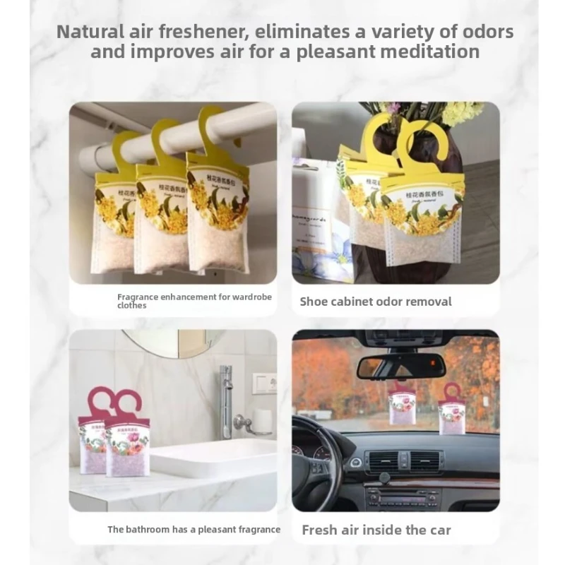 Hangable Fragrance Wardrobe Sachet Sachet Wardrobe Anti-mildew Insect-proof and Deodorant Aromatherapy Bag  Hook