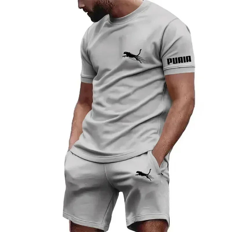 Roupa esportiva masculina de verão, jaqueta casual e shorts, casacos Quick Match 2