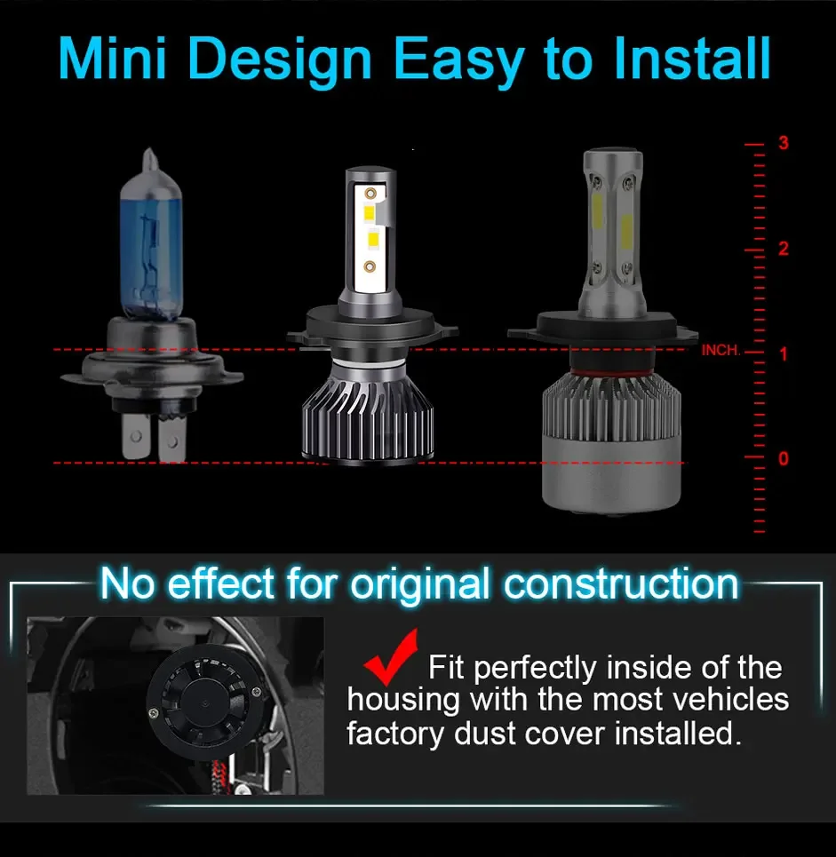 ENGZEA H7 Led Headlight 160000LM 180W 3570 Chips H1 H4 LED Bulbs Lamps Turbo 4300K 6000K 8000K 80000LM 110W H8 H9 H11 Fog Lights