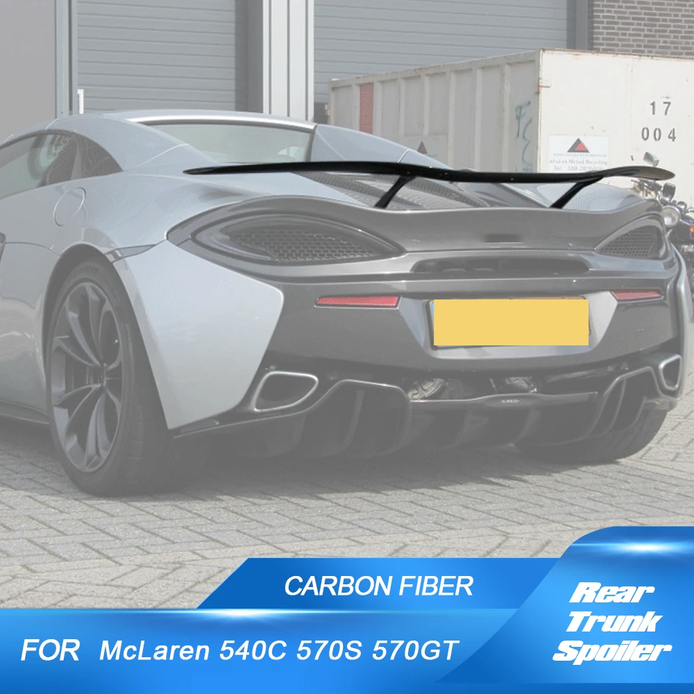 Rear Carbon Fiber Spoiler Fits for Mclaren 540c 570s 2-Door 2015-2019 Custom Parts Trunk Lip Spoiler Rear Wing Spoiler Body Kits