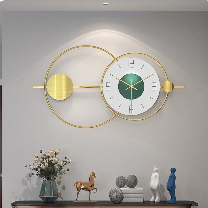 

Digital Interior Clock Wall Art Mural Big Size Vintage Aesthetic Wall Clocks Metal Wall Art Round Wanduhr Ornaments Home Decor