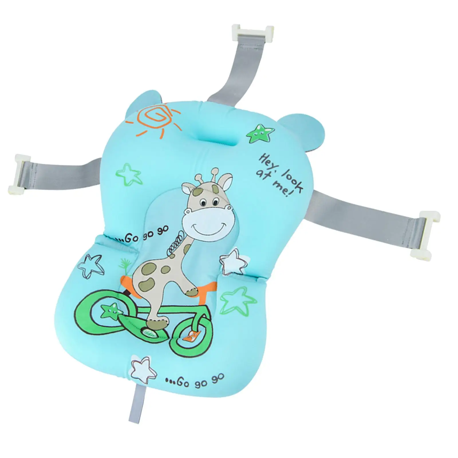 Baby Bath Mat Floating Foldable Bathtub Mat Bathtub Pillow for Newborn view 2