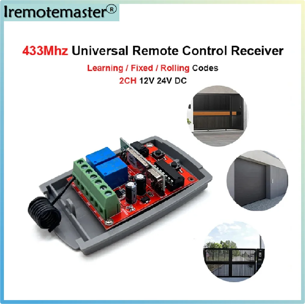 Garage 433mhz Receiver for ptx 4 AT-4 S449 4335E 94335E Fixed code and Rolling code remote control