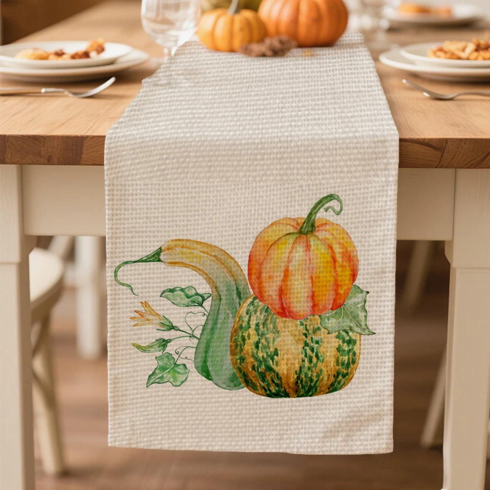 

table runners autumn Pumpkin pattern Table decoration and accessories for Festival party Thanksgiving Day tablecloth