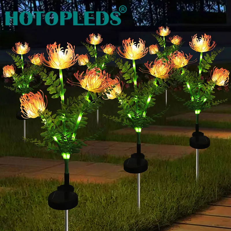

2pack LED Solar Flower Light, Simulated Flower Outdoor Decoration Flower Garden Landscape Insertion Lawn Light Spot Wholesale