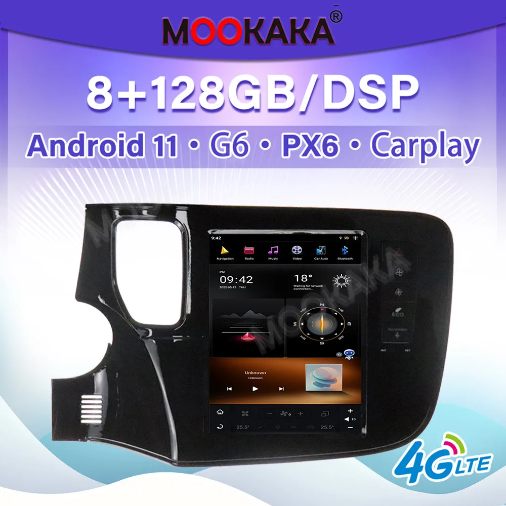 

For Mitsubishi Outlander 3 2012 - 2018 Android 11.0 Carplay Car Stereo Radio GPS Navi Multimedia Player Auto Audio Head Unit DSP