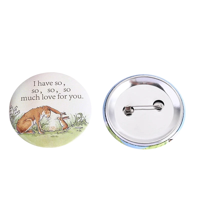 

Cartoon Comic Rabbit Tinplate Soft Button Pin Parent-child Picture Book Brooch Jacket Lapel Badge Jewelry Gift for Fan Friends