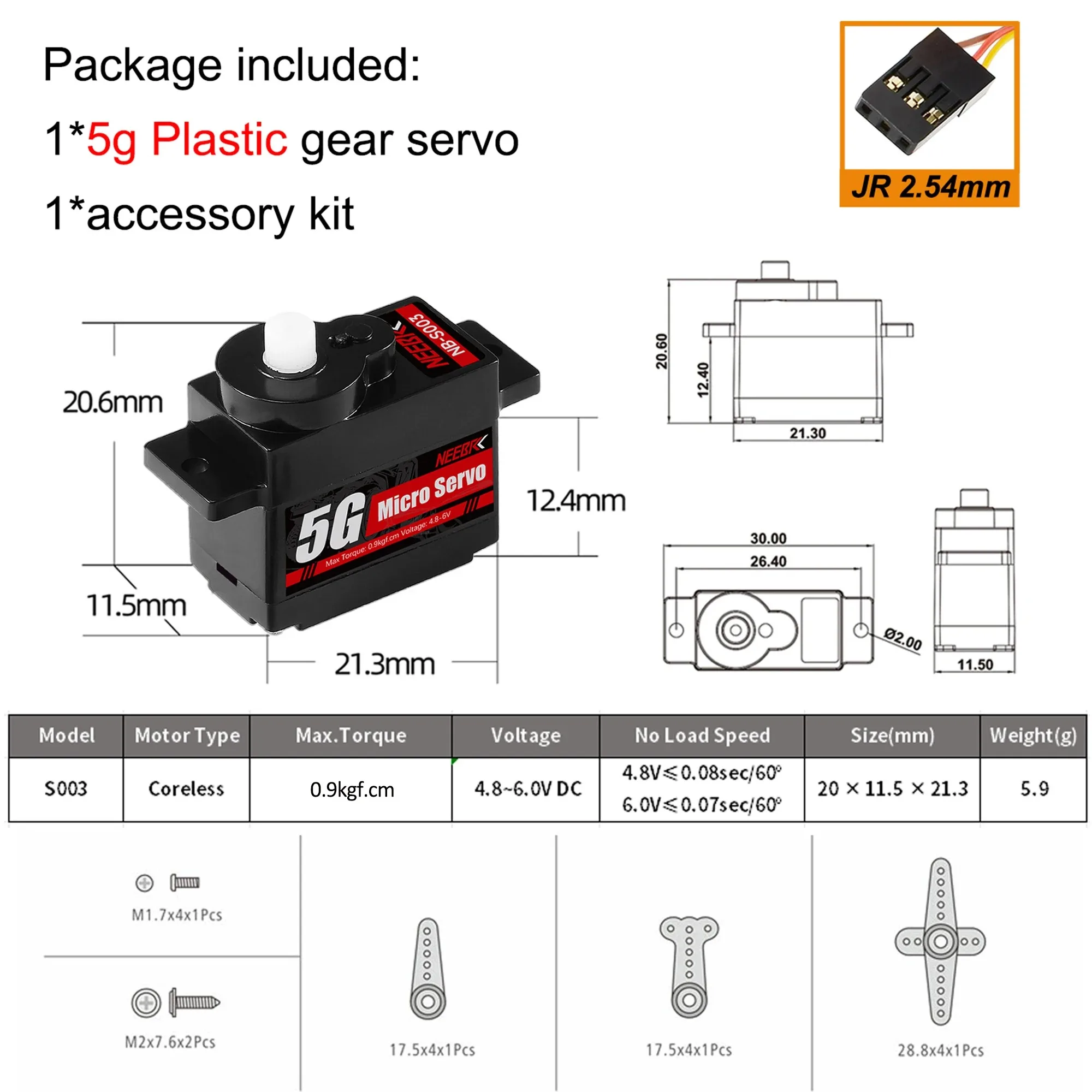 NEEBRC 2g 4.3g 5g 8g 12g 21g Digitale Micro Servo voor RC Vliegtuig Drone Mini Auto Helikopter Vaste vleugel Wltoys K969 K989 XKS X450