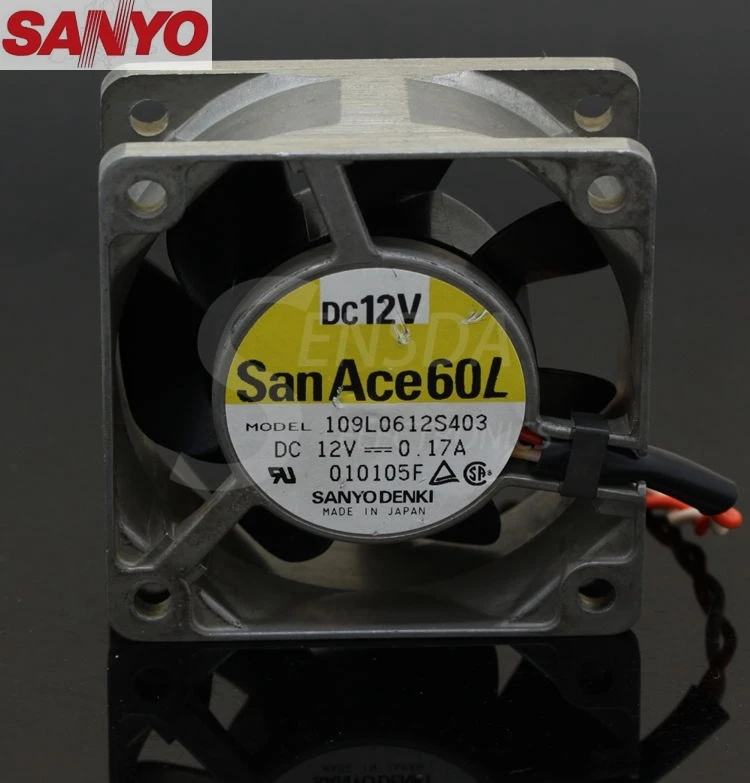 

For Sanyo 109L0612S403 6025 60mm 6cm DC 12V metal frame server inverter axial cooling fans