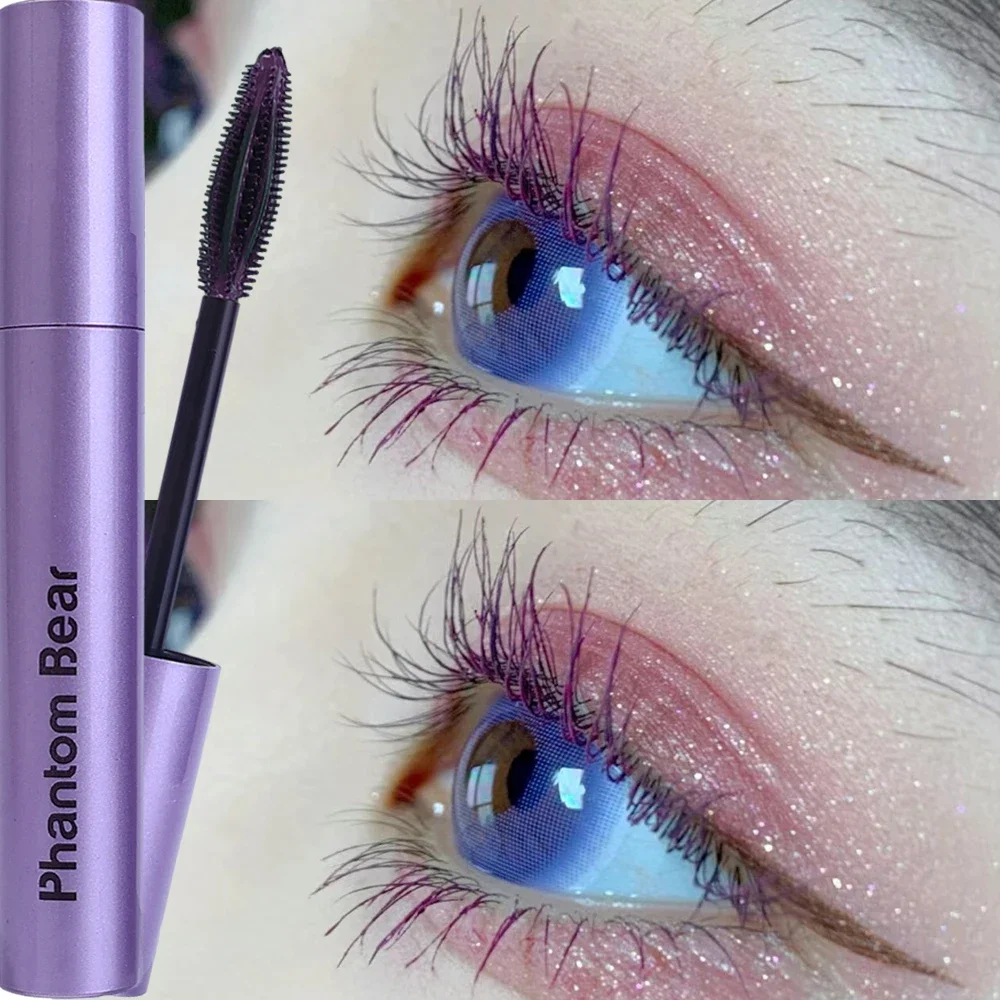 Waterproof 4D Silk Fiber Mascara Lengthening Lasting Curling Non-smudge Black Brown Mascara Thick Eyelash Eyes Makeup Comestics