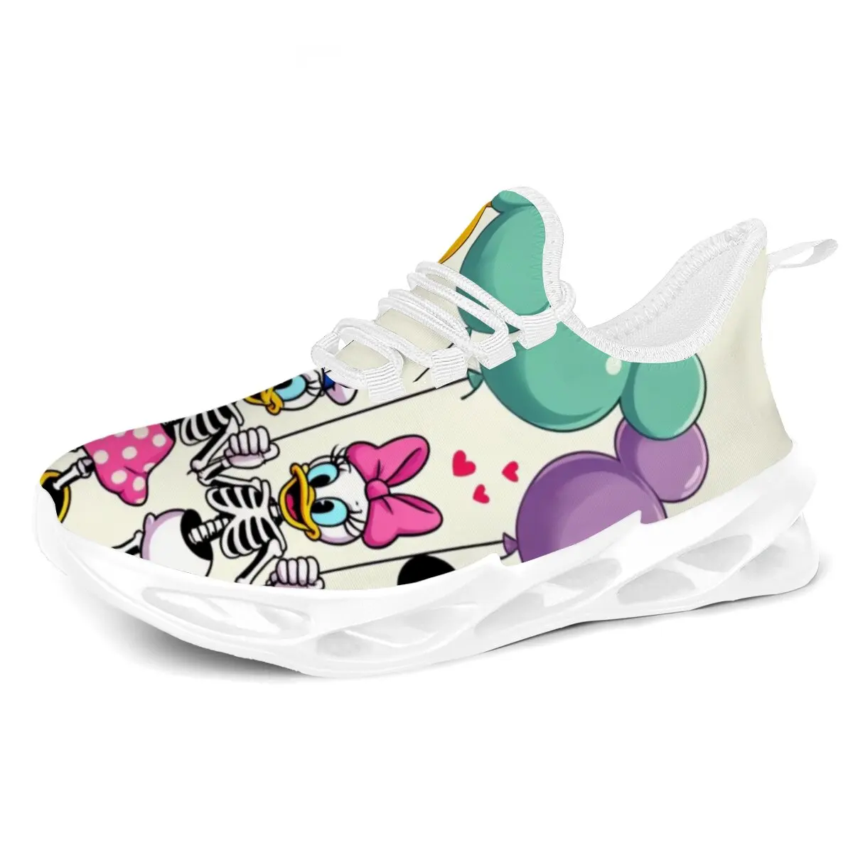 

Женские кроссовки с принтом дачки Дейзи, повседневные белые туфли с героями мультфильмов Диснея, милые весенне-летние дышащие и удобные студенческие подарки