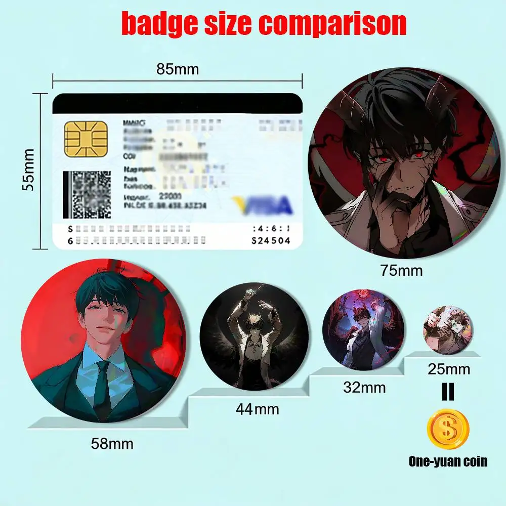 Kim Dokja ORV mniscient Readers Viewpoint Laser reflective round badges pins bag clothing decorations collectibles gifts