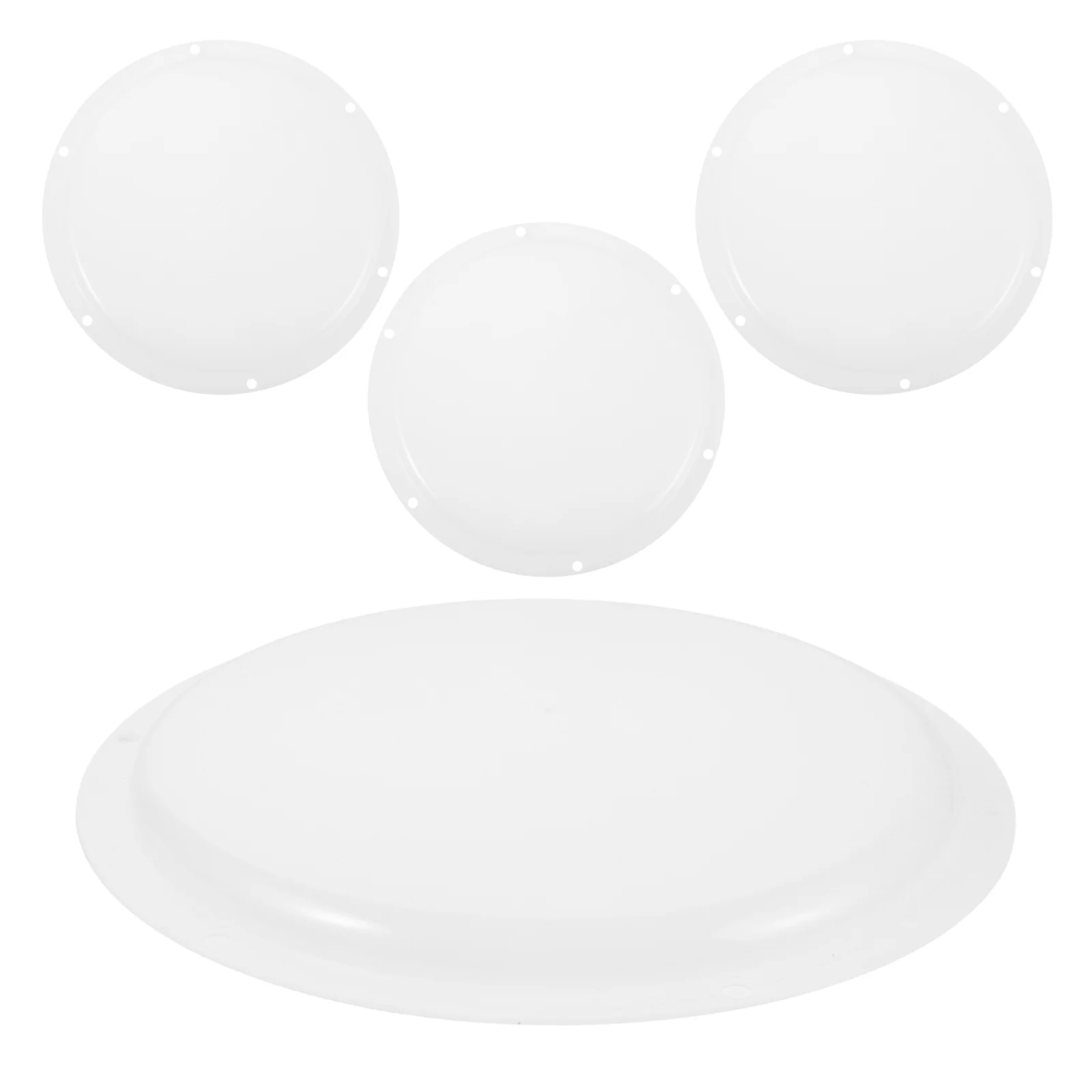 

4pcs Plastic Ceiling Light Covers Round Design Easy Installation Bathroom Kitchen Office Replacement Light Cover Led