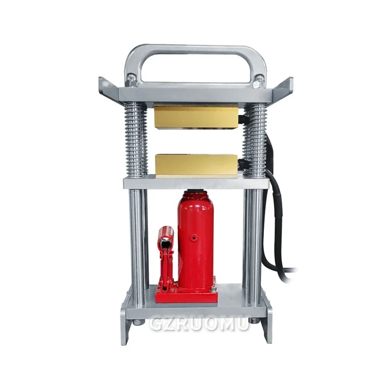 6 Tonnen hydraulische Kolophonium-Wärmepresse B5-AM mit 7,5 x 12,5 cm Heizplatte und Hydraulikpumpe, tragbares Ölwachs-Extraktionswerkzeug
