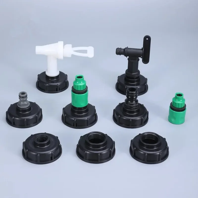 

Durable Ibc Tank Fittings S60X6 Coarse Threaded to 1/2" 3/4" 1" Water Tap Connector Garden Irrigation Connectors