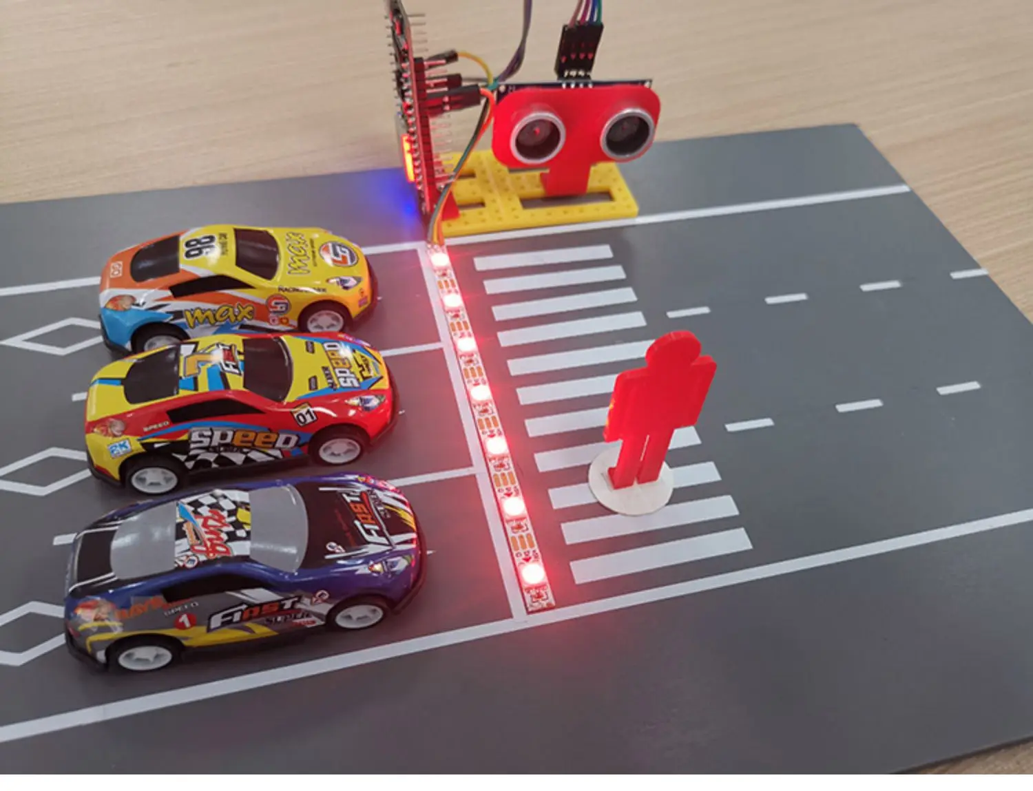 Intelligent Light Strip Zebra Crossing Kids Science Toys  STEM Technological Physics Learning Kit Educational Toys For Children