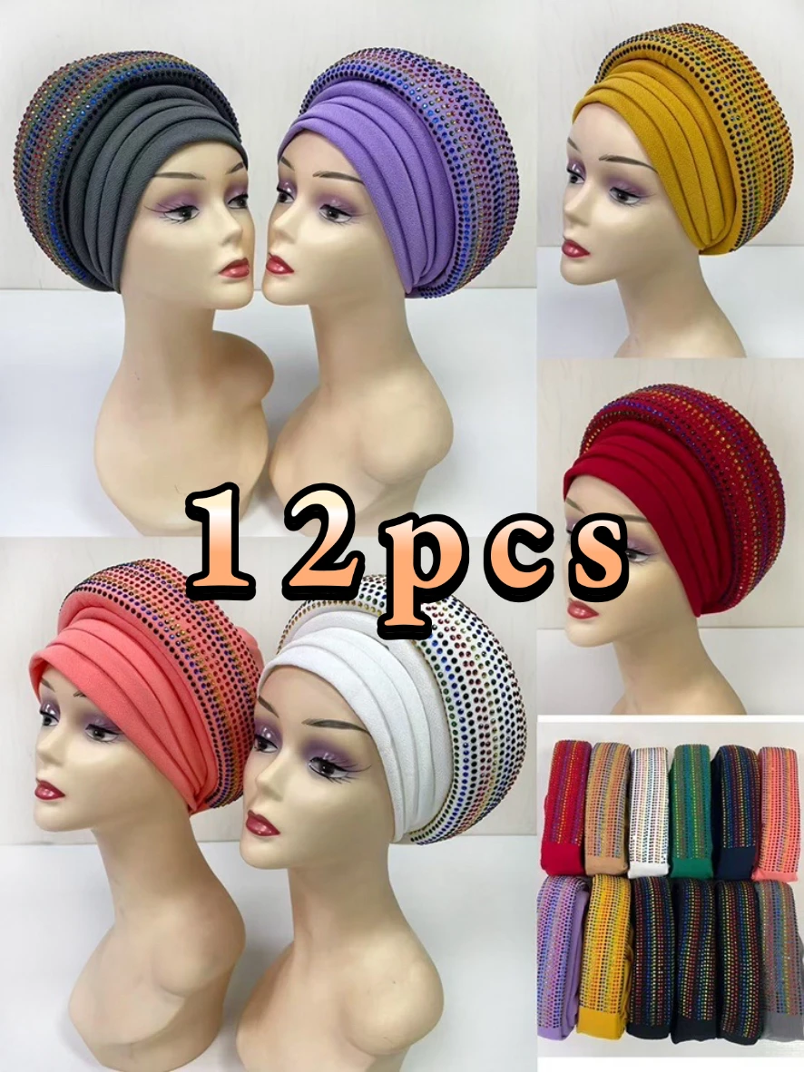 

Оптовая продажа: 12/6 штук женских мусульманских головных уборов для молитвы, в стиле Дубай, арабские новые шапки для молитв и мероприятий, для встреч