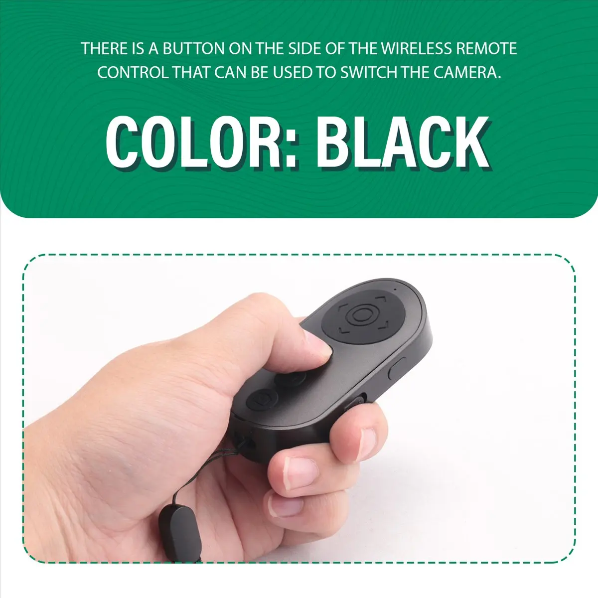 

Latest Model Wireless Camera Remote Control with Zoom for & Android, for Photo & Video, Smartphone Remote Clicker for