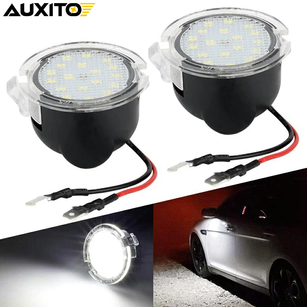 AUXITO-LED Espelho Lateral Poça Luzes para Ford Mondeo, Touro, Expedição Borda, F150, Ford Explorer, Lincoln, LS, MKX Navigator, 2pcs