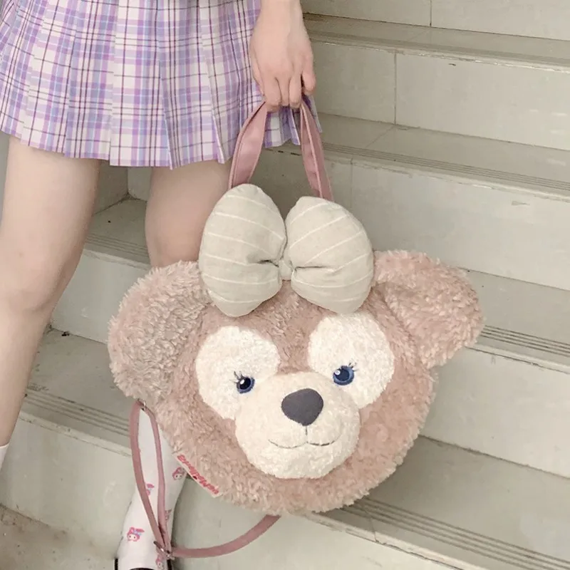 Disney Duffy Bear Shelliemay Anime Soft Plush Large Capacity Shoulder Bag Leisure Portable Plushies Kawaii Handbag Girls Gift