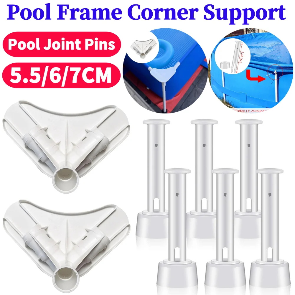 Soporte de esquina para marco de piscina, soporte de conector de esquina de marco de piscina de plástico, pieza de repuesto para piscinas sobre el suelo