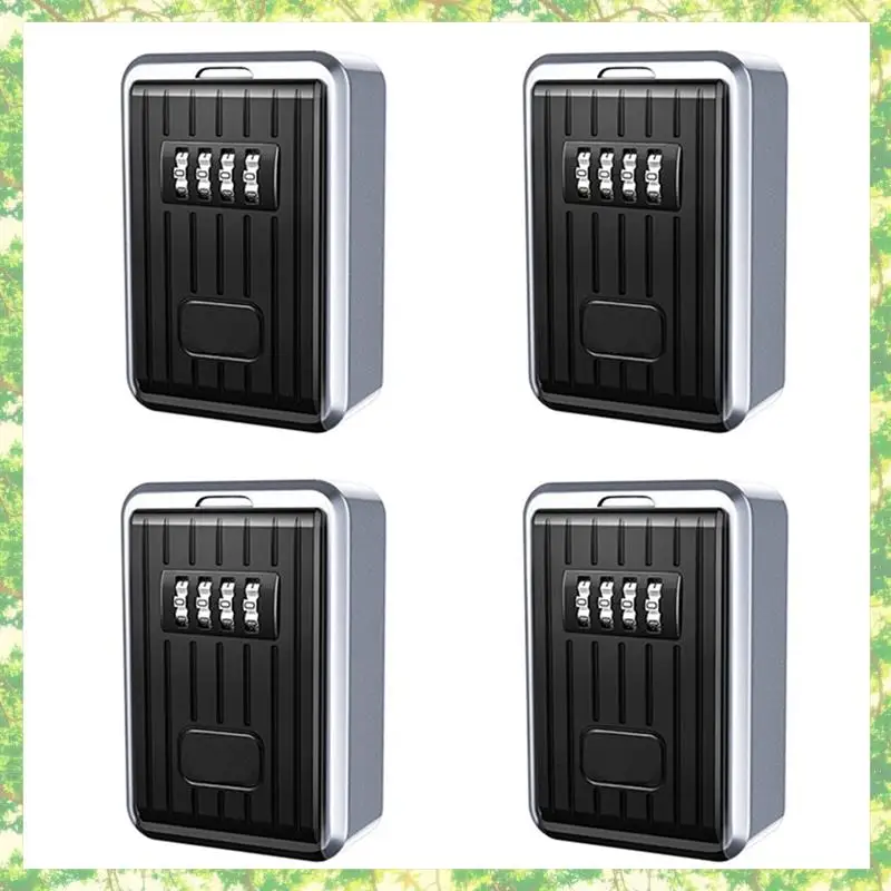 Smart-2X กล่องล็อค กล่องรวม 4 หลัก ตัวซ่อนกุญแจทนต่อสภาพอากาศพร้อมที่เก็บกุญแจรหัสแบบรีเซ็ตได้ติดผนัง