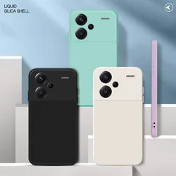 Xiaomi Redmi Note 13 Pro + 5G Redmi Note13 Pro Plus 5G 카메라 보호 커버 Fundas 용 사각형 액체 실리콘 전화 케이스