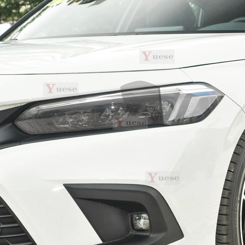 Car Anti-collision Headlight Mirror Film For Honda Civic 2022 2023 TPU Transparent Protective Original Stickers