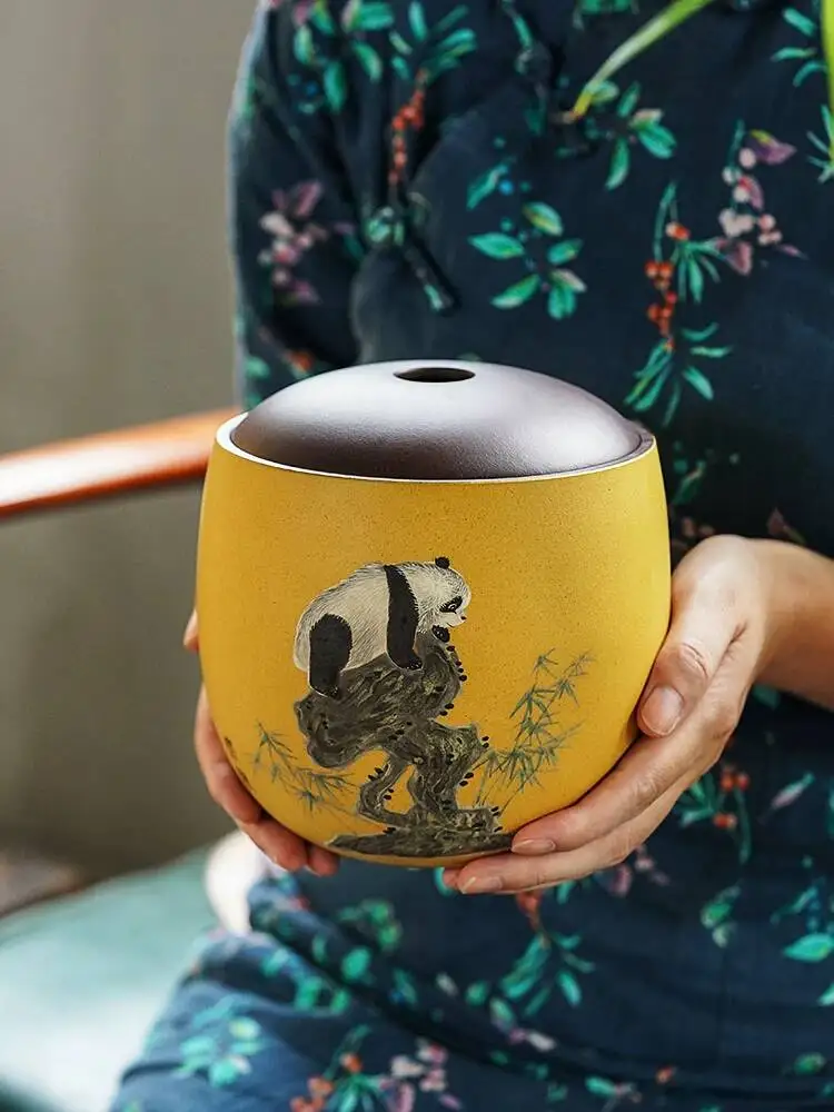 Yihu Chun High-End Purple Clay 0.5Kg Piece Tea Awakening Canister, National Craftsman Xu Yisong's Collection-Grade Premium