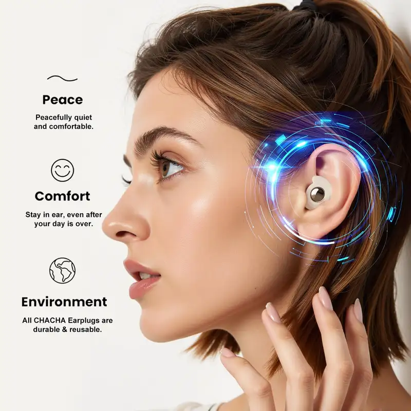 Eayburst Silicone Ear Plugs for Sleeping Ultra Comfortable Reusable Earplugs with Noise Cancelling Hearing Protection Earplug - Image 2