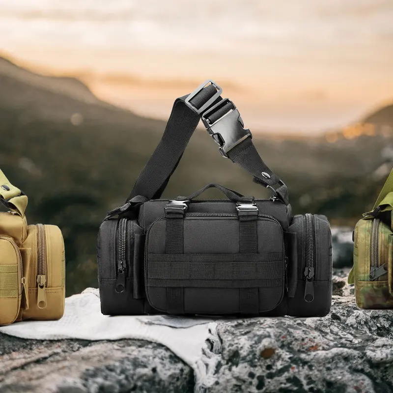 Outdoor Camo Jagen Kamperen Wandelen sportVissen Waterdichte hardloopcamera Fotografie Tactische tas Multifunctioneel heuptasje