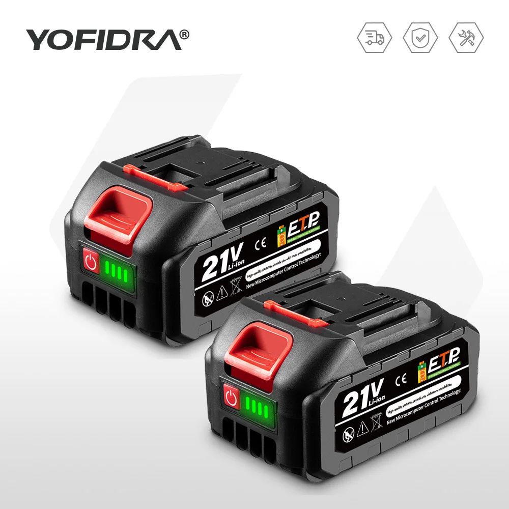 Yofidra Akku, wiederaufladbar, 1,5 Ah, 3,0 Ah, 4,5 Ah, Lithium-Ionen-Akku, Li-Ion-Akku für 21-V-Elektrowerkzeuge. – Detail 9