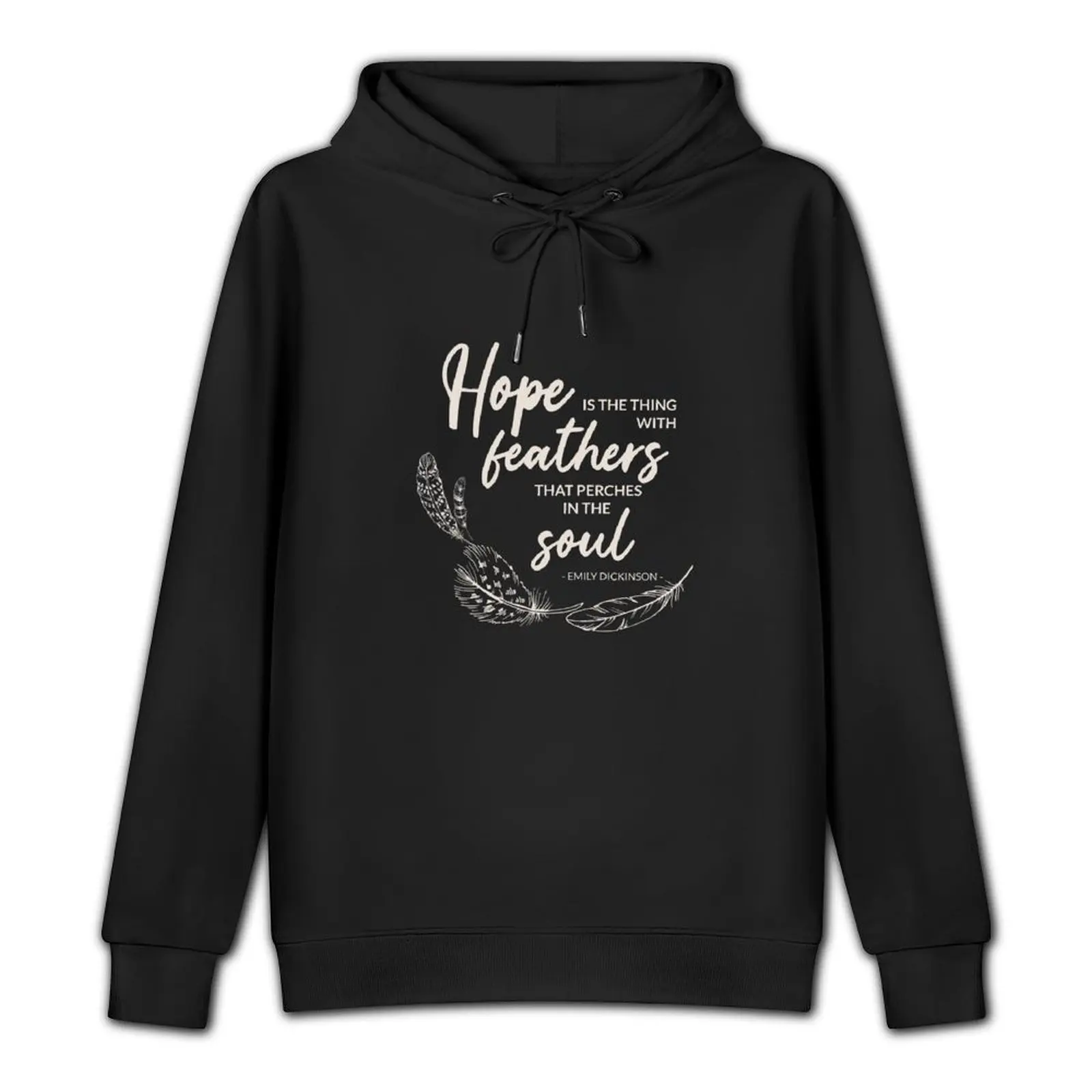 Emily Dickinson: Hope is the thing with feathers Pullover Hoodie autumn new products blouse anime hoodie