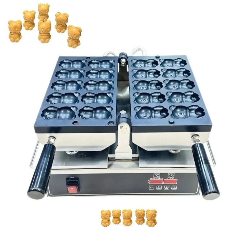 2026 New 1800W Commercial Little Bear Waffle Maker - OEM Custom Mini Electric Waffle Machine