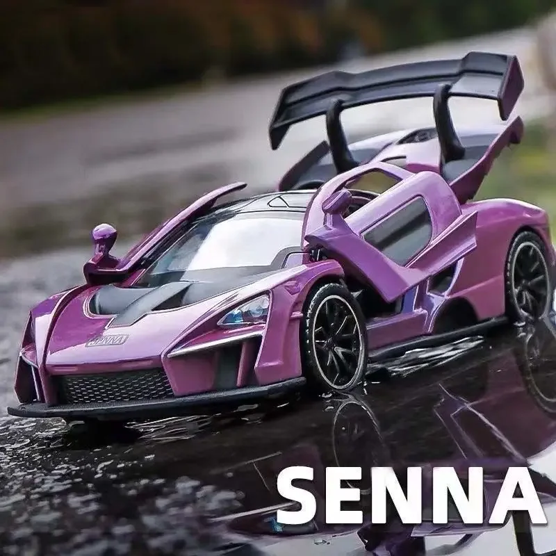 1/32 McLaren Senna Alloy Sports Car Model Diecasts Metal Toy SuperCar Model Simulation Sound And Light Collection Kids Toys Gift