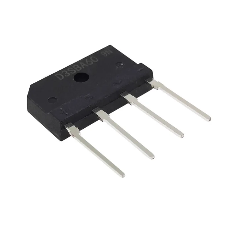 10pcs Brand new genuine D3SBA60/D3SB60 universal rectifier bridge, rectifier bridge stack 3A600V row bridge flat bridge