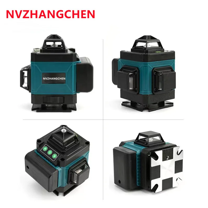 Imagem -04 - Nível Laser 12 16 Linhas Nível 3d 4d Auto-nivelamento 360° Horizontal e Vertical Cruzamento de Feixe Laser Verde Linhas de Lazer Níveis