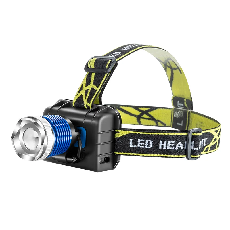 

USB Rechargeable Outdoor Scorpion Catching Sensor Headlight Purple and White Light with Adjustable headband